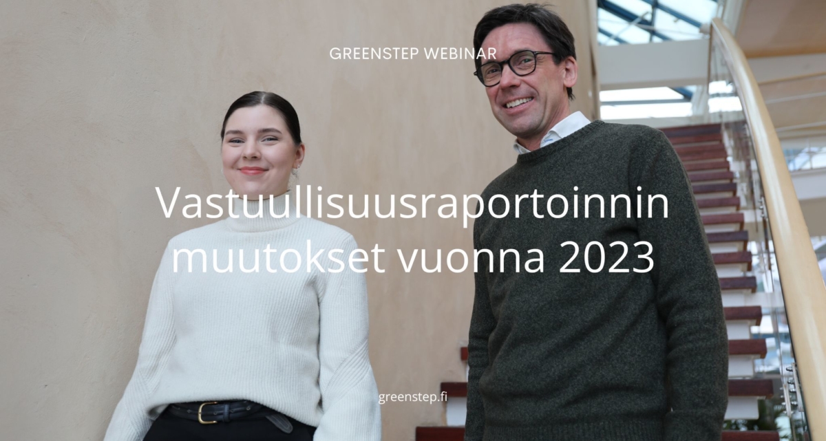 Webinaaritallenne: Mikä Vastuullisuusraportoinnissa… - Greenstep